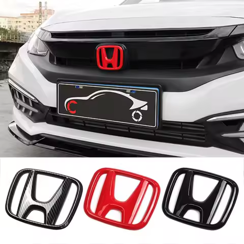 ABS Car Logo Auto Front Grille Emblem Trunk Sticker Accessories For Honda Civic Type-R Accord 8th 9th 9.5th 10th 11th Generation