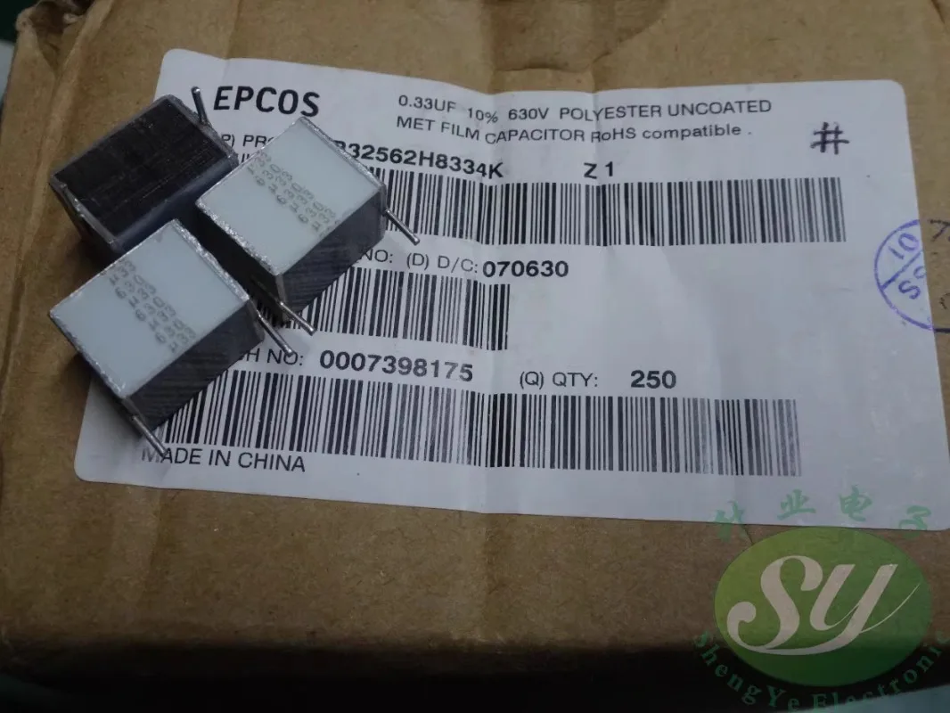 

5PCS EPCOS 0.33uf/630v 330nf u33 334 New layer cake capacitor 15MM