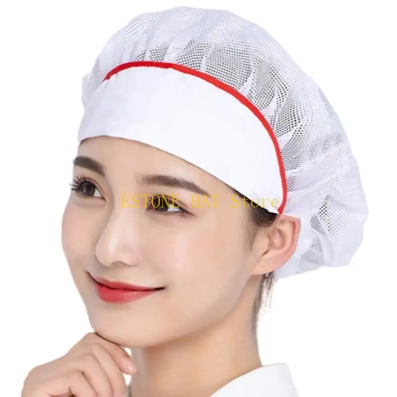 49MF 요리사 모자 조정 가능한 요리 모자 통기성 요리 모자 가정용 남여 헤어 커버