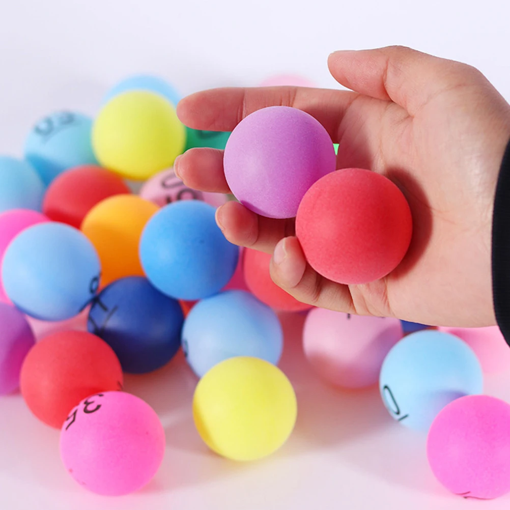 30 Pcs Color Number Ball Lottery Raffle Balls Numbers Small Plastic Hollow Seamless Pp Picking for Party Home Drawing