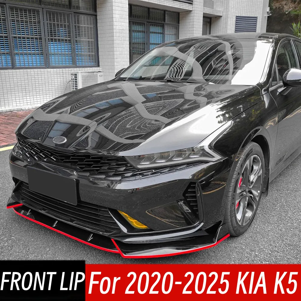 

3Pcs/Set For KIA K5 2020-2025 Front Bumper Splitter Lip Chin Spoiler Diffuser Protector Guard Car Exterior Tuning Accessories
