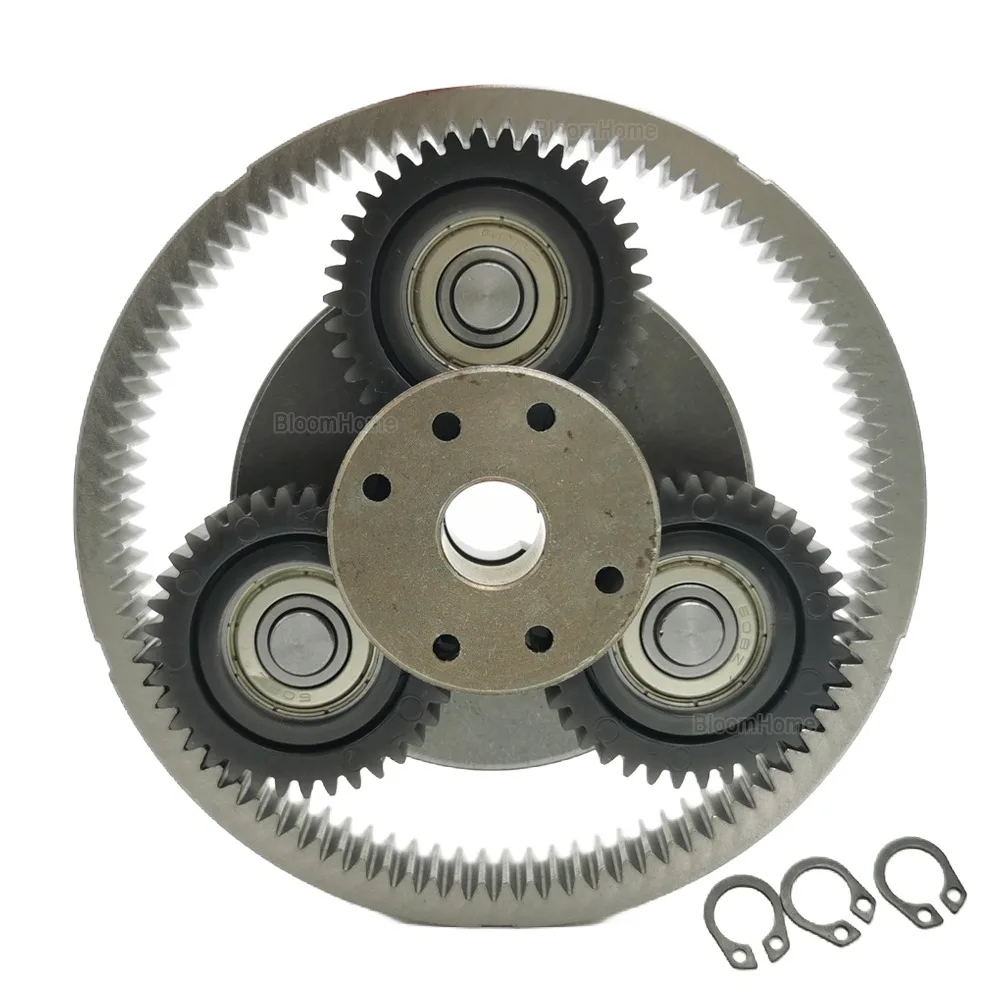 37T 40x11mm Planetary Gear Clutch Kit with 70mm Clutch Outer Ring Gear Set for Bafang 250W/350W E-bike Motor