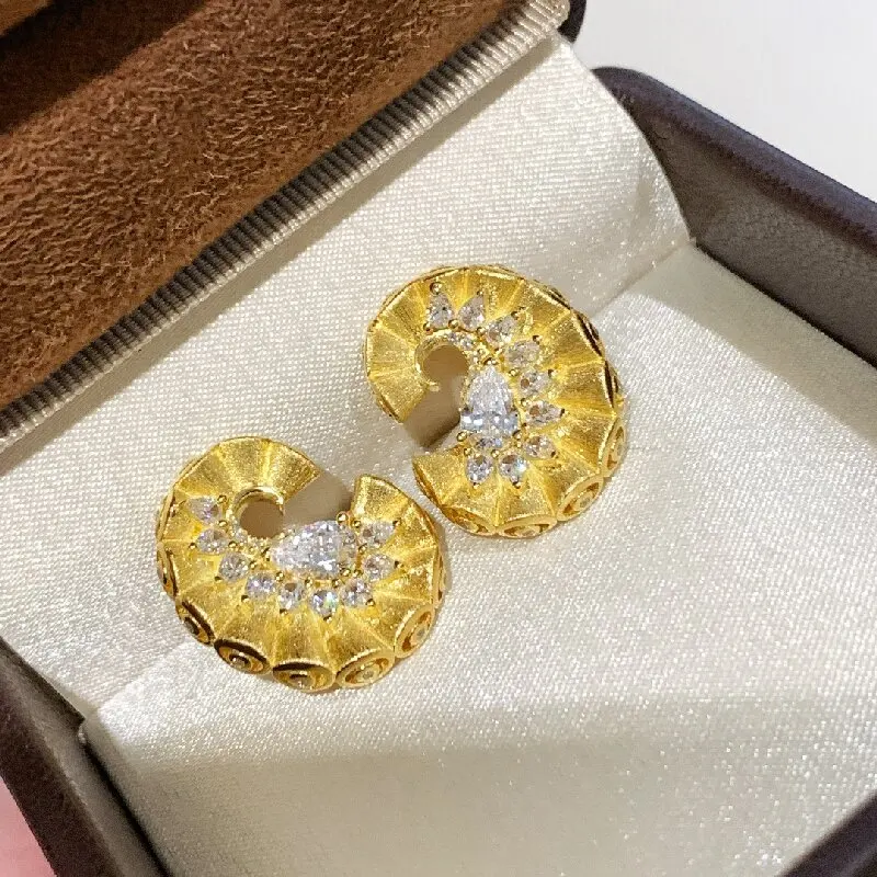 ARIGAYA-pendientes de plata de ley 925 con circonita cúbica 3A, joyería de moda de diseñador, regalos para mujer