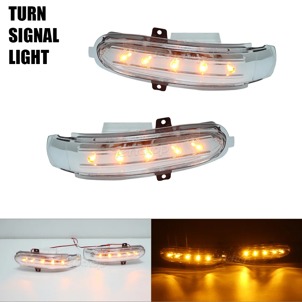 For Mercedes Benz C Class W203 S203 CL203 C30 1/2Pcs Turn Signal Light LED Flashing Side Rearview Mirror Indicator Blinker