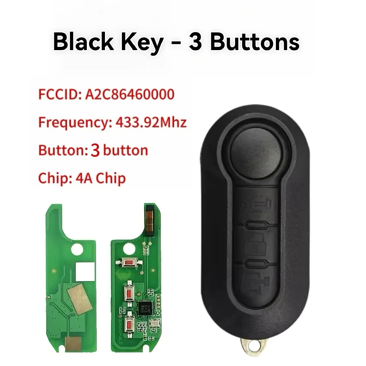 Jingxin 2/3-Tasten-PCF7945 4A-Chip 433Mhz FCCID: A2C86460000 Klappschlüssel-Fernbedienung für Fiat Strada MOBI UNO Fiorino E MAIS Autoschlüssel – Detail 5