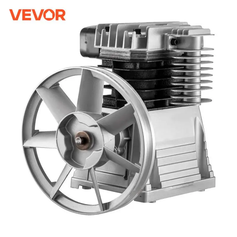 VEVOR Air Compressor Heads Piston Twin Cylinder Single Stage 2.2KW 375 L/MIN 12CFM 11 Bar 159.5PSI 1300RPM for Chemical Textile