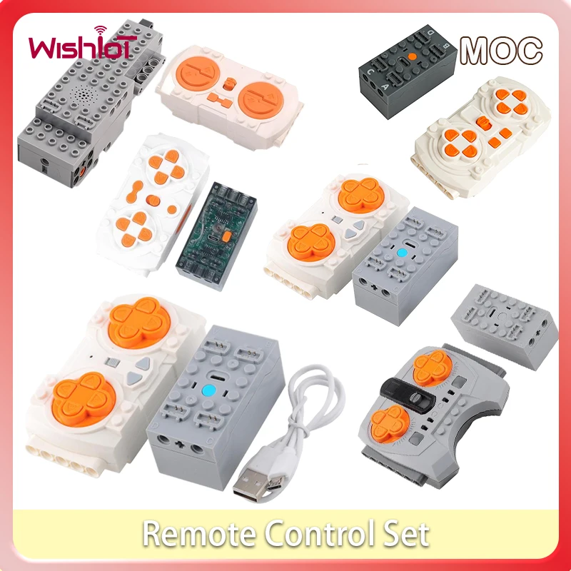 

Remote Control Set Rechargeable Battery Box Blue-tooth M Motor PF Sets MOC Technical Power Functions Brick DIY Toys #T3