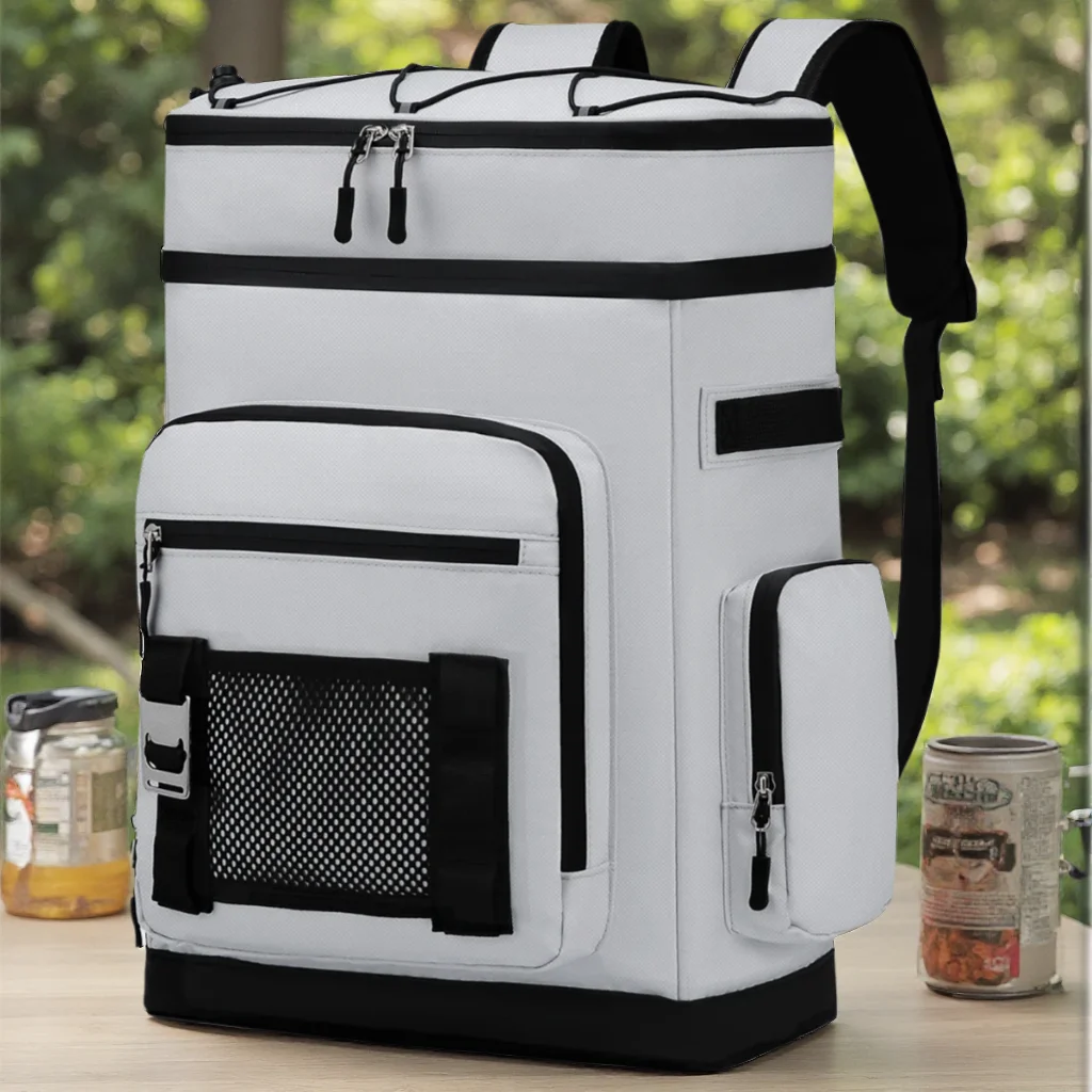 30L Insulated Cooler Backpack Waterproof Thermal Backpack Large Capacity Outdoor Camping Fishing Picnic Lunch Backpack Keep Food