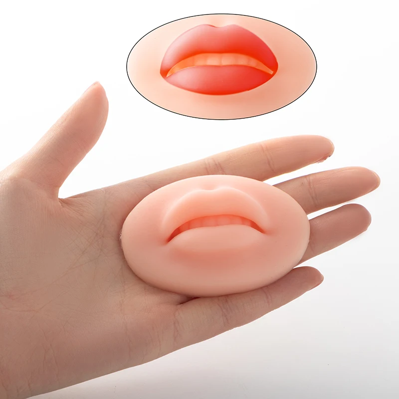 1/3/5pcs Silicone Lip 5D Skin Model Practice Soft Thicken Lip Open Mould Mold Tattoo Accessories Makeup Permanent Tools