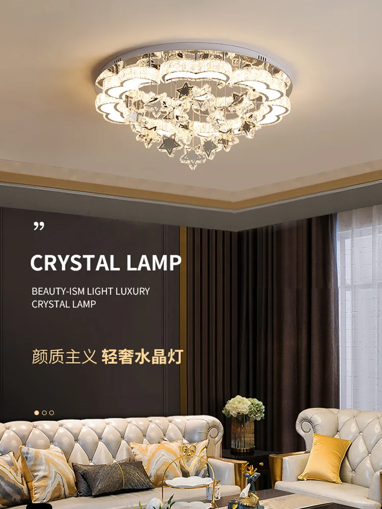 Chandeliers for living room Modern LED Heart Shaped Crystal Bedroom Pendant Light Dining Room Ceiling Light New Ceiling Lamp