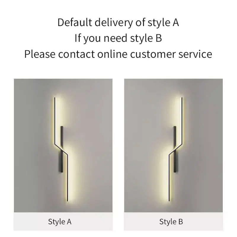 Modern Minimalist Strip LED Wall Lamp Lights Lighting For Bedroom Bedside Living Room Grille TV Sofa Lobby Background Decor