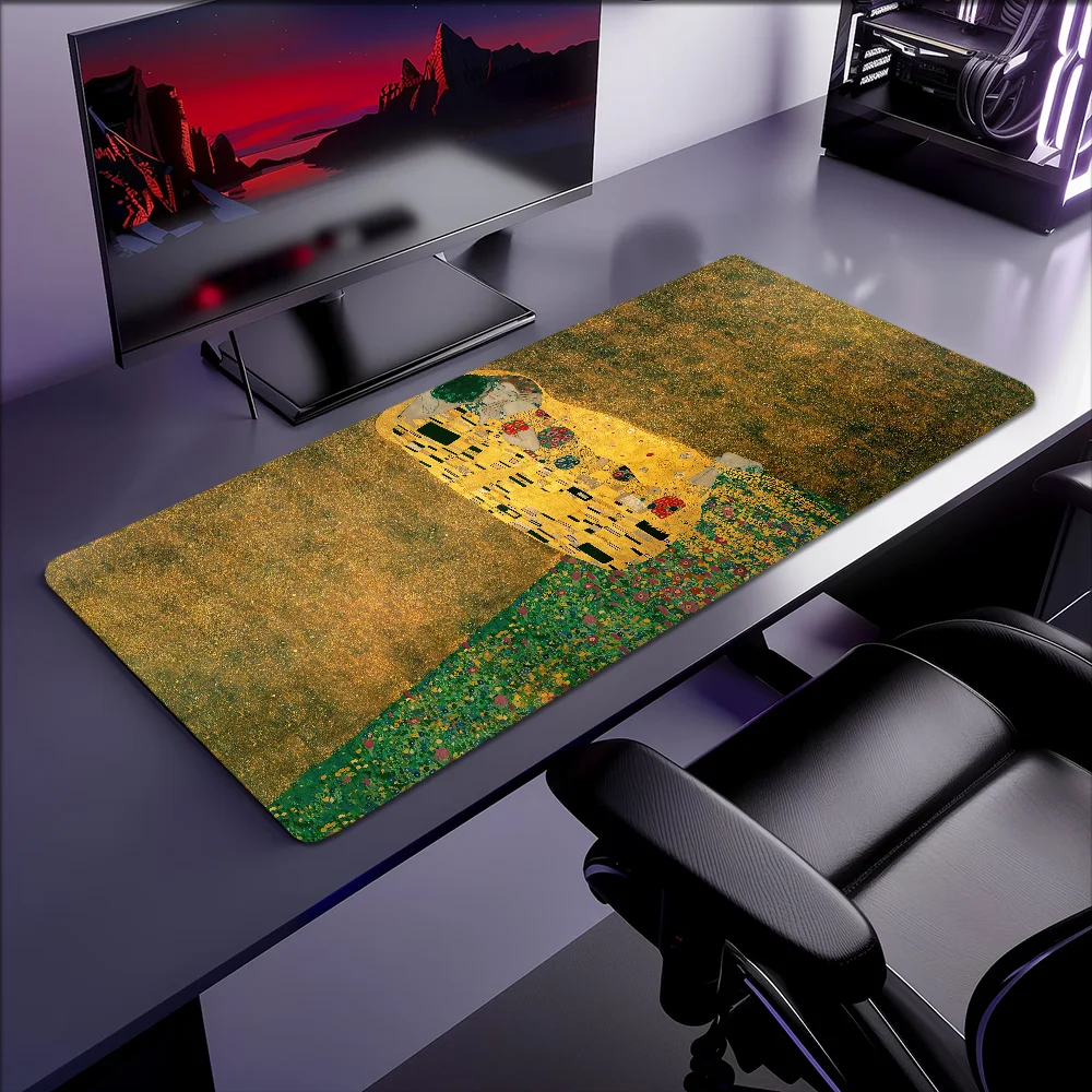 Густав-Климты-Художник-Желтый-коврик-для-мыши-Нескользящий-утолщенный-большой-блокнот-для-письма-Офисная-студенческая-игровая-подушка-Коврик-для-мыши
