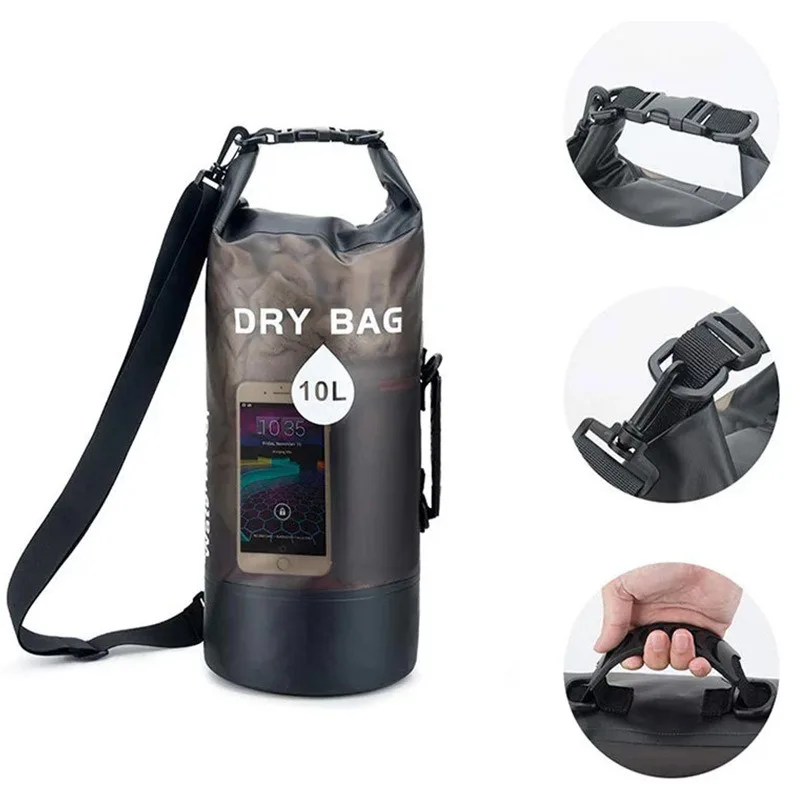 New Waterproof Dry Bag PVC Beach Backpack Swimming Sack with Drawstrings for Outdoor Sports Travel Camping Hiking Surfing