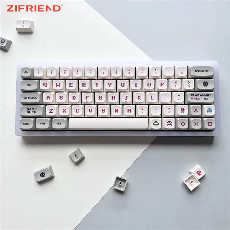 

Колпачки для механической клавиатуры ZIFRIEND, 143 клавиш, XDA, высота PBT, сублимация, аксессуары