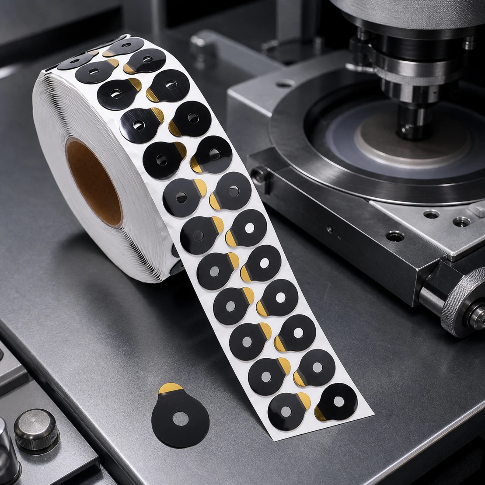 1000 Pieces Black-and-Gold Lens Edging Stickers Anti-Slip Double-Sided Lens Processing Stickers for Optical Technicians