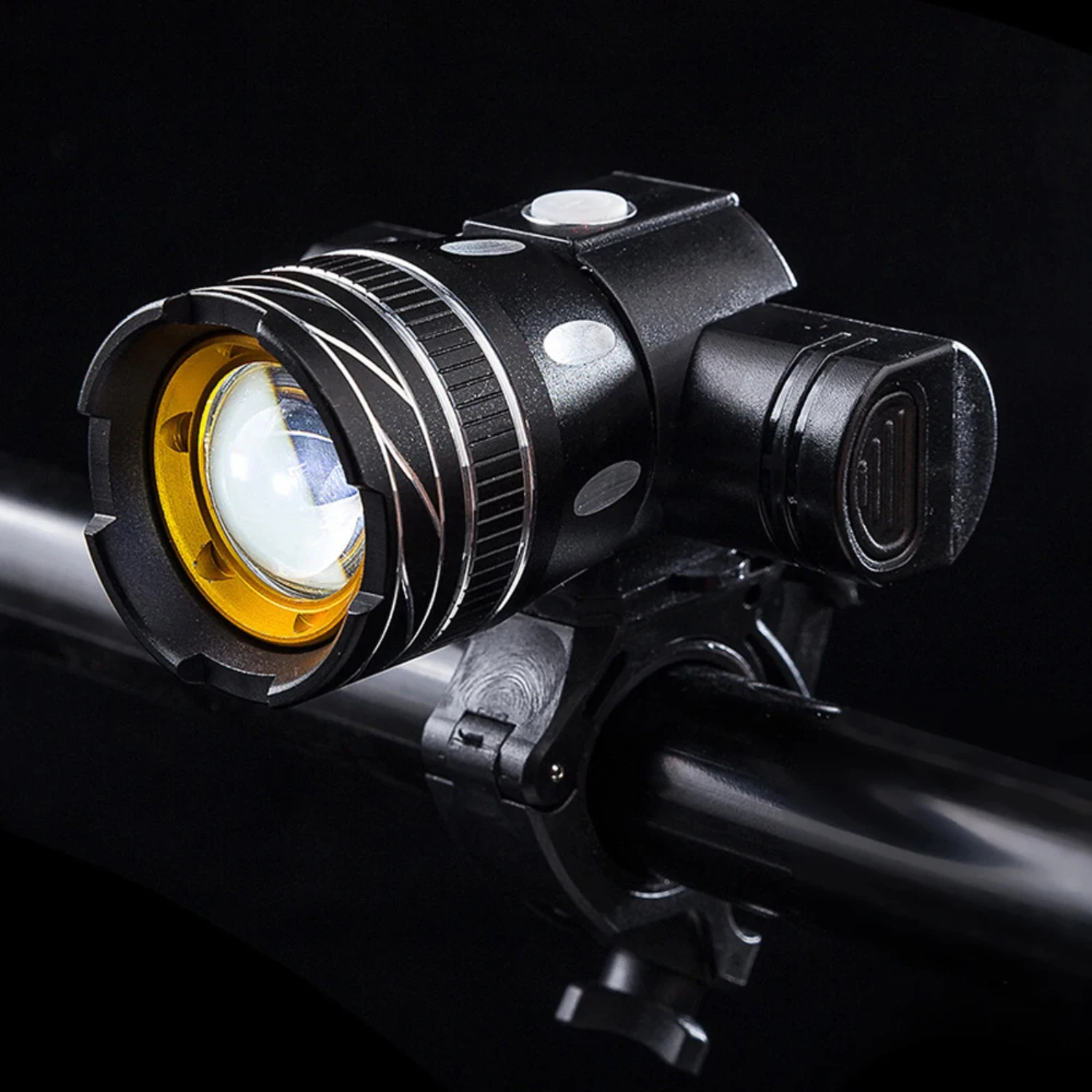 Bike Light Front Bicycle Headlight USB Rechargeable Flashlight Zoomable w 3 Light Modes  22-28mm Diameter Handlebar Road Bike