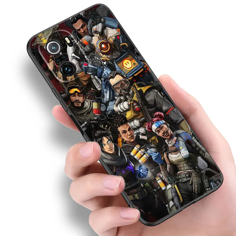 Apex Legends Phone Case For Xiaomi POCO X3 X4 NFC F5 M2 M3 M4 M6 X5 Pro F3 F4 GT 5G C31 C55 M5S Black Silicone Cover