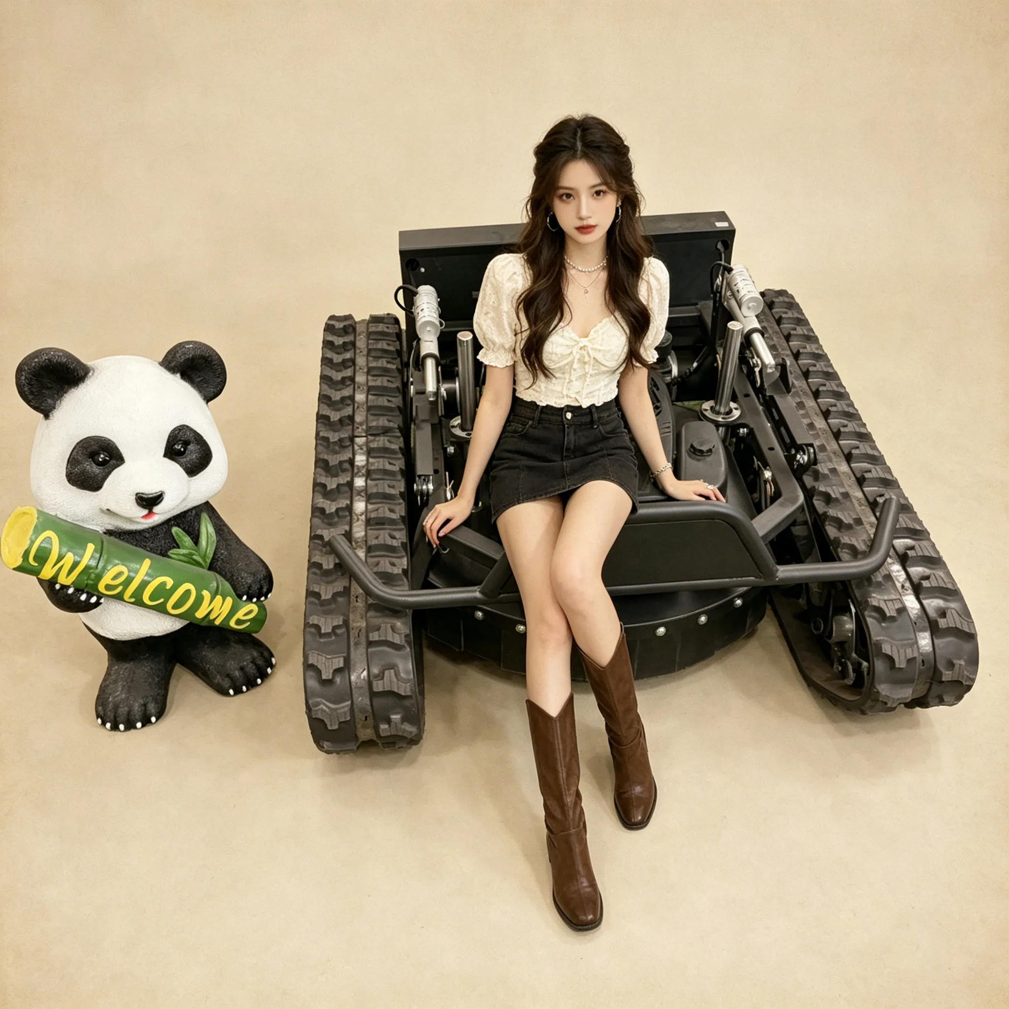 

Customized lawn mower climbs smoothly, with obvious shock absorption effect, protecting the machine