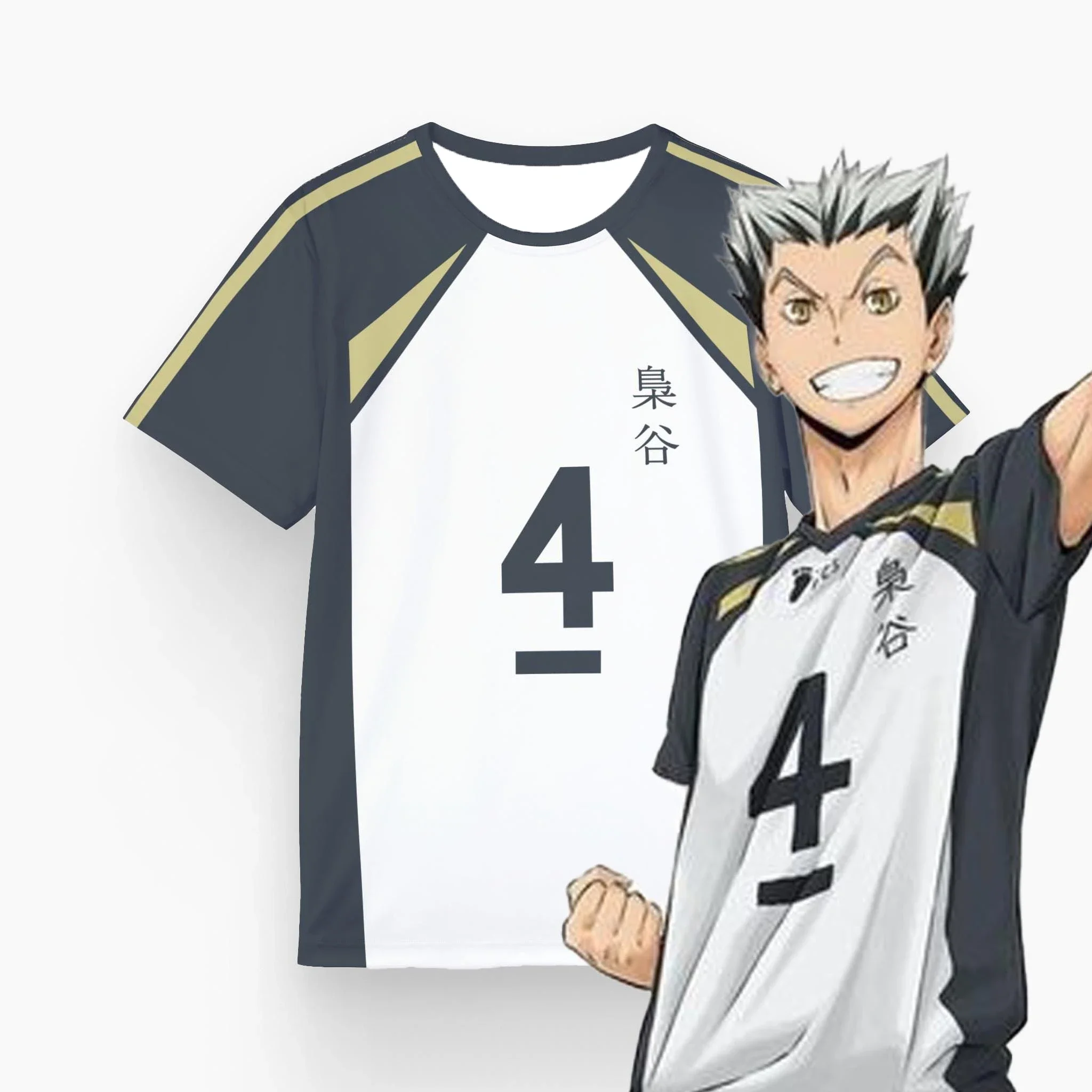 

Haikyuu Fukurdani Sports Shirt Anime Volleyball T-shirt Kotaro Bokuto Women Sports Casual T-shirt Sports Shirt Quick Drying