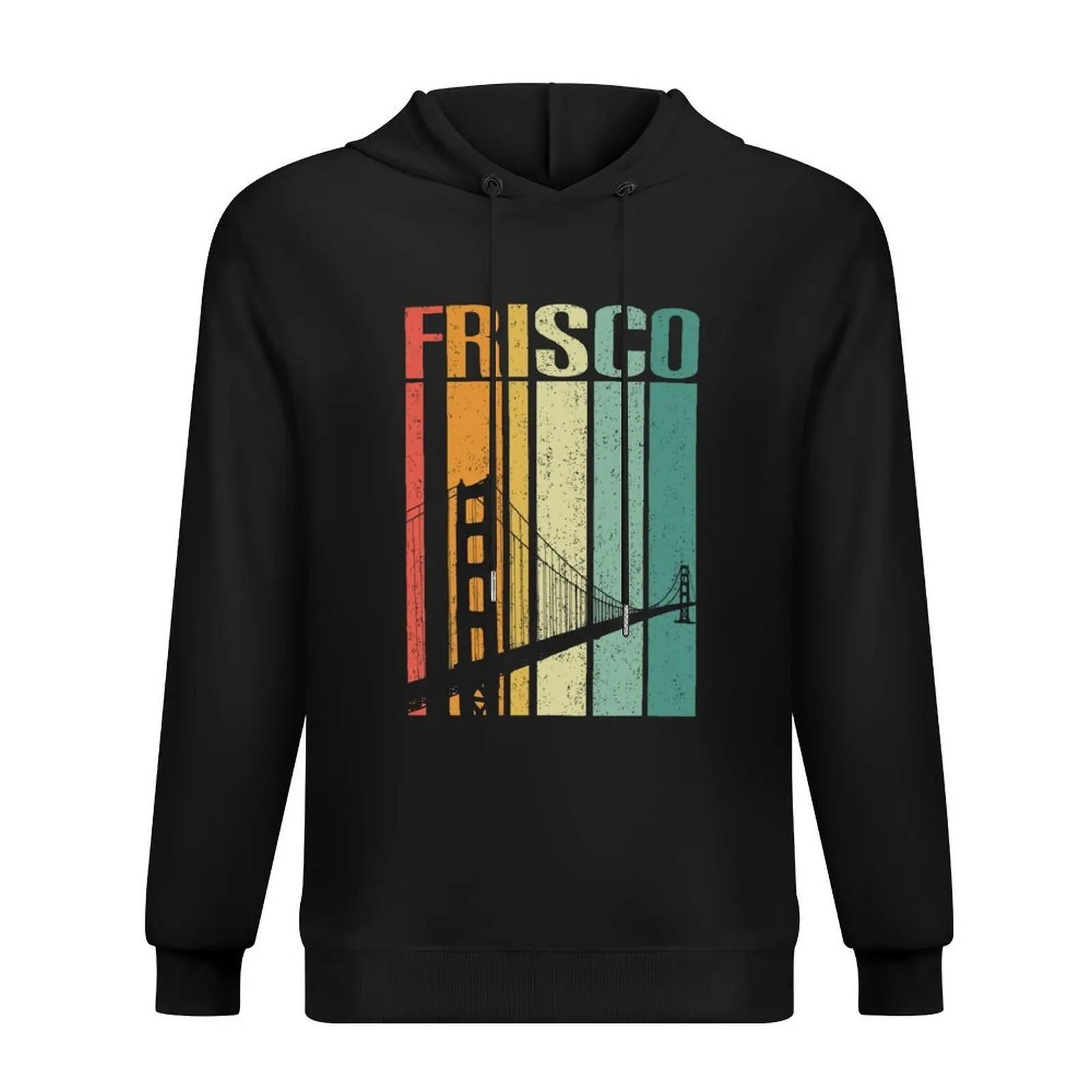 Vintage San Francisco Bay Bridge Retro Frisco Hoodie clothes for men autumn clothes korean style clothes graphic hoodie
