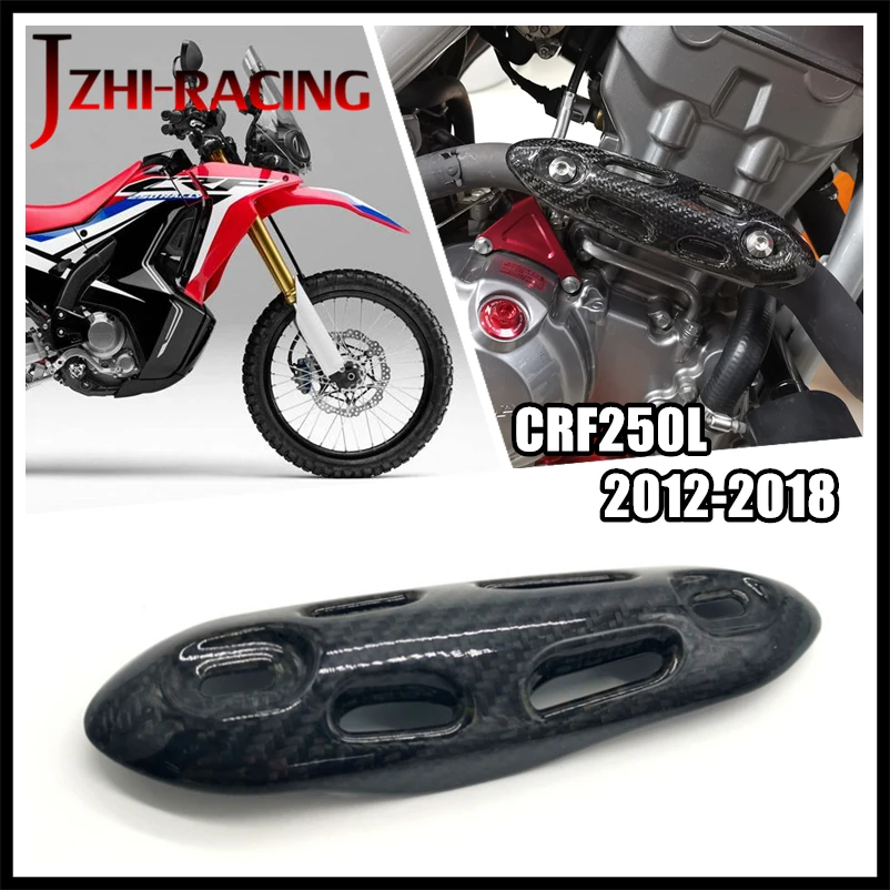 

FOR HONDA CRF250L 2012-2018 Motorcycle Accessories 100% Carbon Fiber Exhaust Insulation Guard Cover