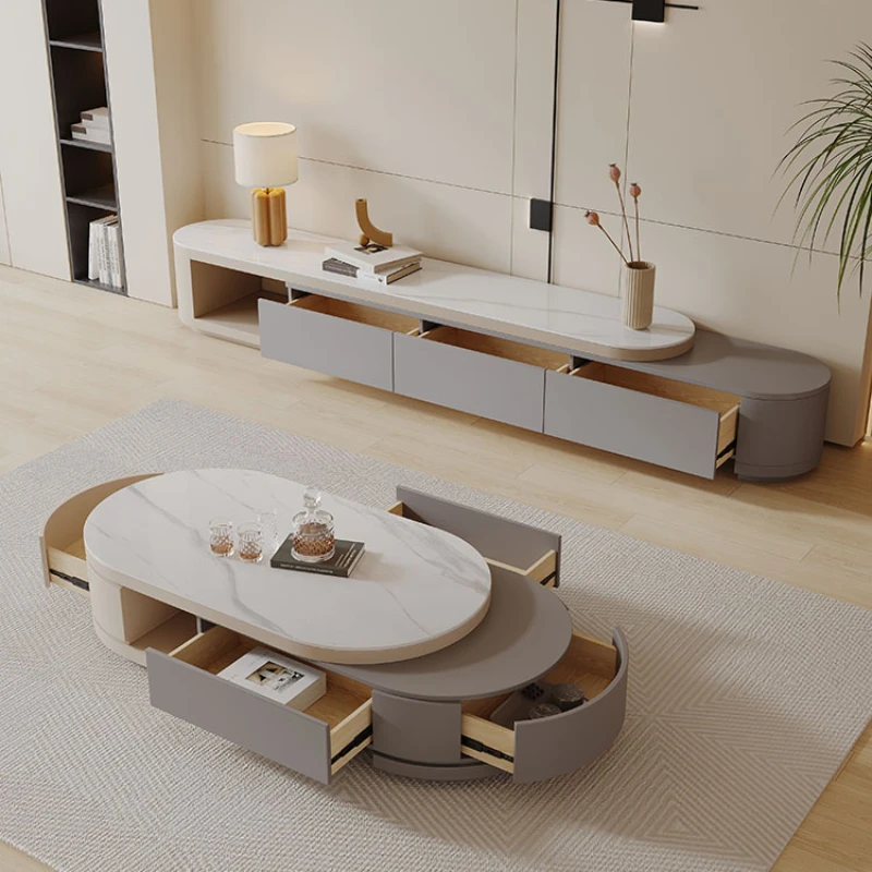 Display Mount TV Stands Cabinet Storage Table Coffee Table Set Modern Living Room TV Stands Mobile Shelf Mesa Furniture Bedroom image 4
