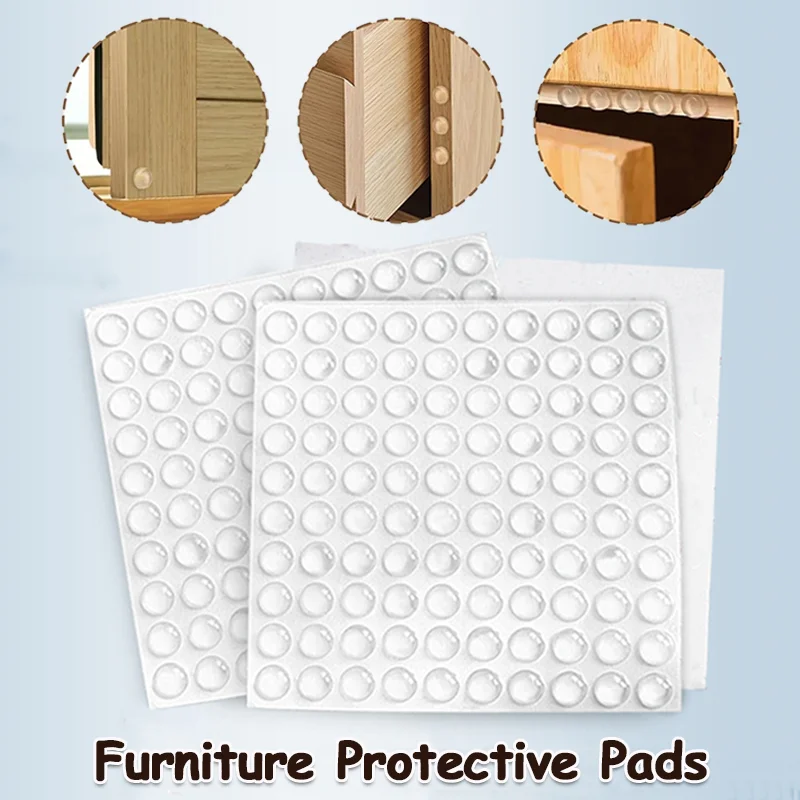 8mmx2.5mm Transparent Soft Silicone Non-slip Door Stopper Furniture Protective Pads Cabinet Drawer Anti Bump Silicone Cushioning