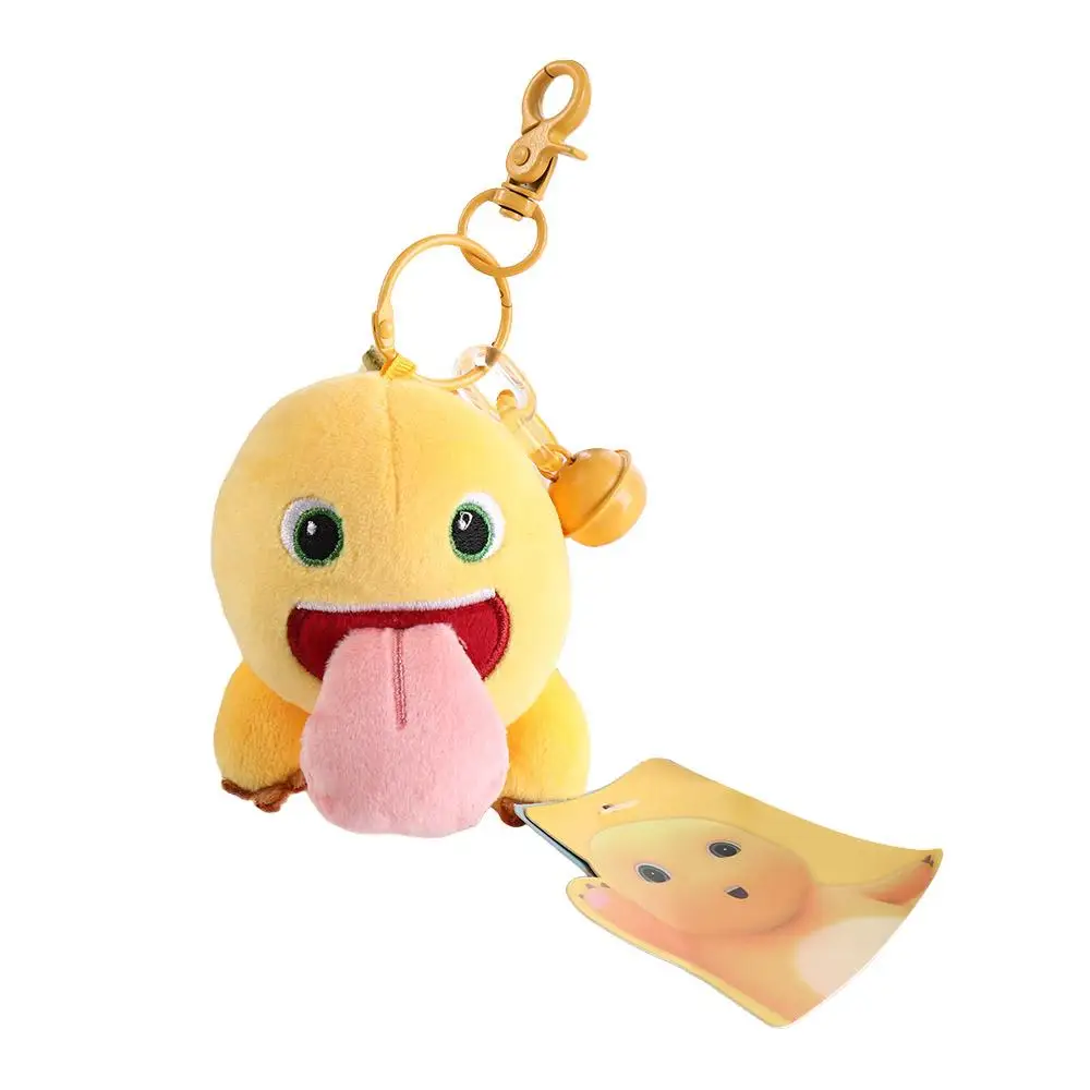 Car Key Pendant Plush Big Tongue Milk Dragon Plush Pendant Cartoon Creative Kissing Milk Dragon Keychain Magnetism Funny Kids