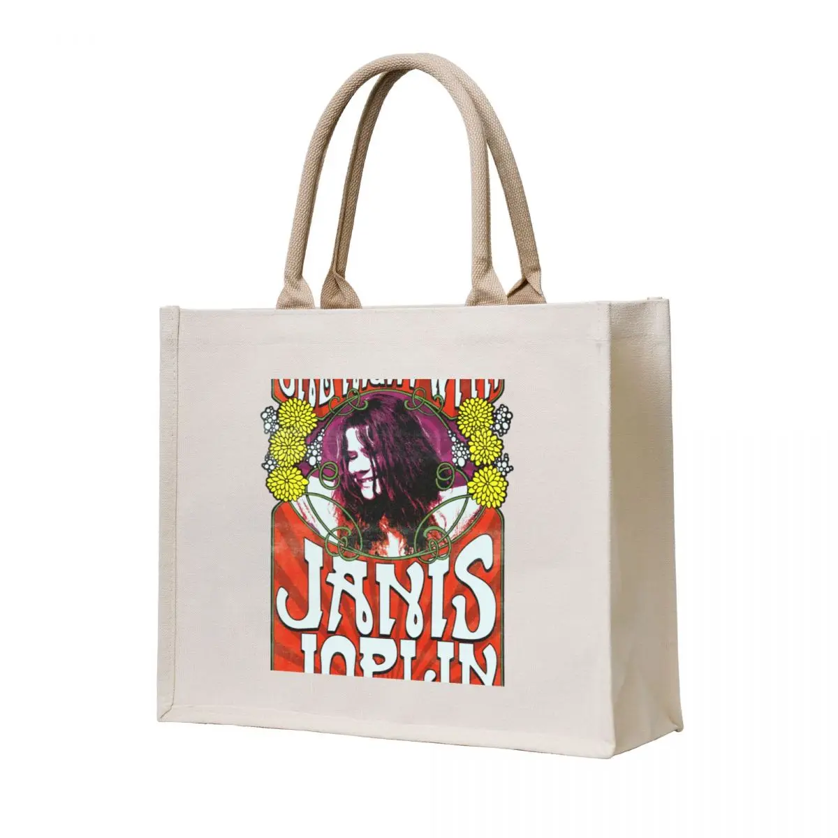 

Janis Joplin Tote Bag tote bag Women's beach bags Reusable bags