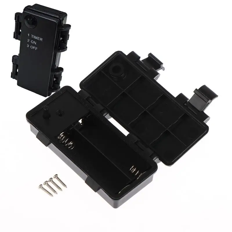 1 stuks 2 secties AA-batterijhouder 3V nr. 5 waterdichte en stofdichte batterijcartridge met timingfunctie