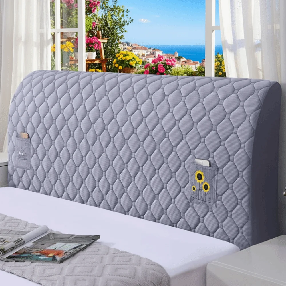 Anti-Collision Bedhead Cover Thickened Minimalist Bed Head Slipcover All Inclusive Dustproof Dust Protection Cover Bedroom