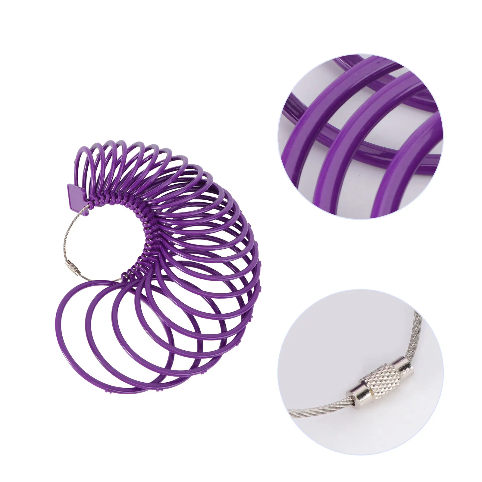

Jewelry Bracelet Measuring Sizing Tool Sizer for Men Fitter Loose Rings Purple Plastic Lap Gauges Finger Baby
