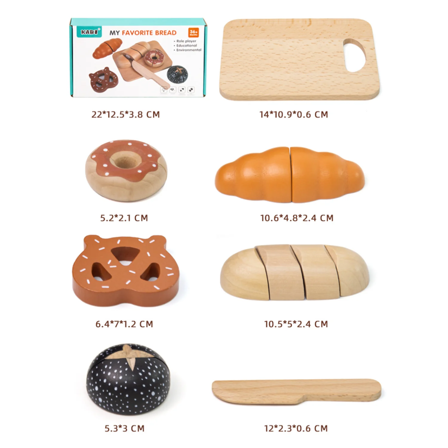 木製プレイフードセット 子供用 キッチンシミュレーション パンカットゲーム ごっこ遊び 早期教育 認知玩具 男の子 女の子用