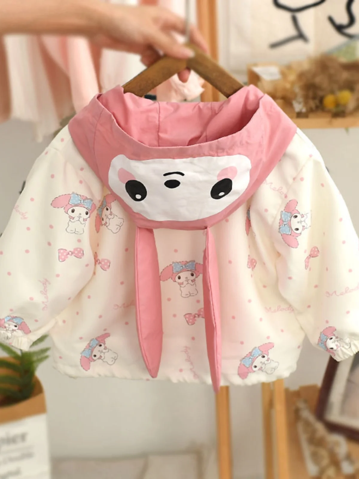 

Cute Faionable Spring Autumn Hooded Jaet 2024 New Sle Baby Girl Top Cotton Blend ort Outerwear Commute Sle