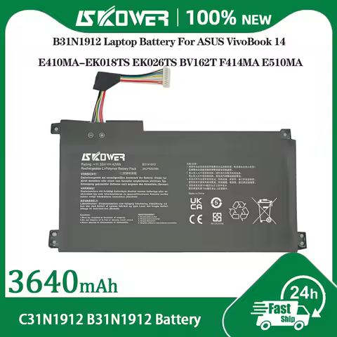 SKOWER B31N1912 Laptop Battery For Asus VivoBook 14 E410MA-EK018TS EK018TS E510KA L410MA R522MA E510MA F414MA L510MA C31N1912