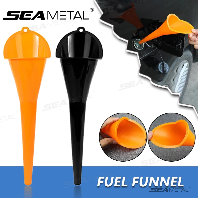SEAMETAL Refueling Funnel Free Hand Long Mouth Engine Oil Fuel Filter Car Motorcycle Special Plastic Funnel