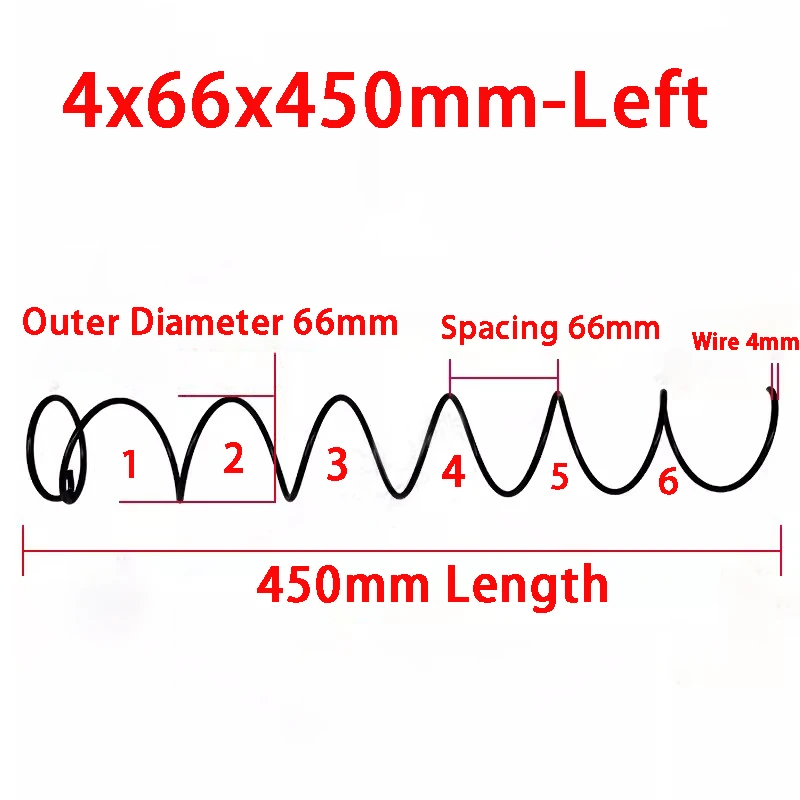 

Custom Vending Machine Accessories, Compression Spiral Spring For 6 Products Left, 4x 66mm x 450mm xSpacing 66mm,2Pcs