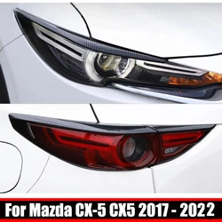 For Mazda Cx-5 Cx5 KF 2017-2022 Carbon Front Rear Head Light Lamp Eyelid Eyebrow head tail light Strip Exterior Accessories