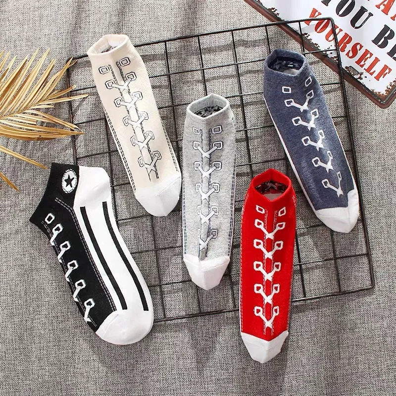 50/30/10/5 low personalized short trend short socks mouth canvas sports college fall and summer socks boat socks shallow new
