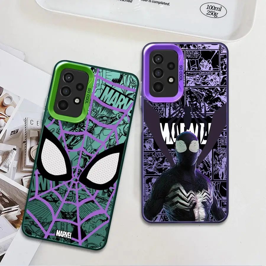 Marvel Sipiderman Logo Case for Samsung Galaxy A20 A51 A30 A50 A71 A03 A05 A21s A10 A03s A72 A73 4G Bumper Capa Cover image 6