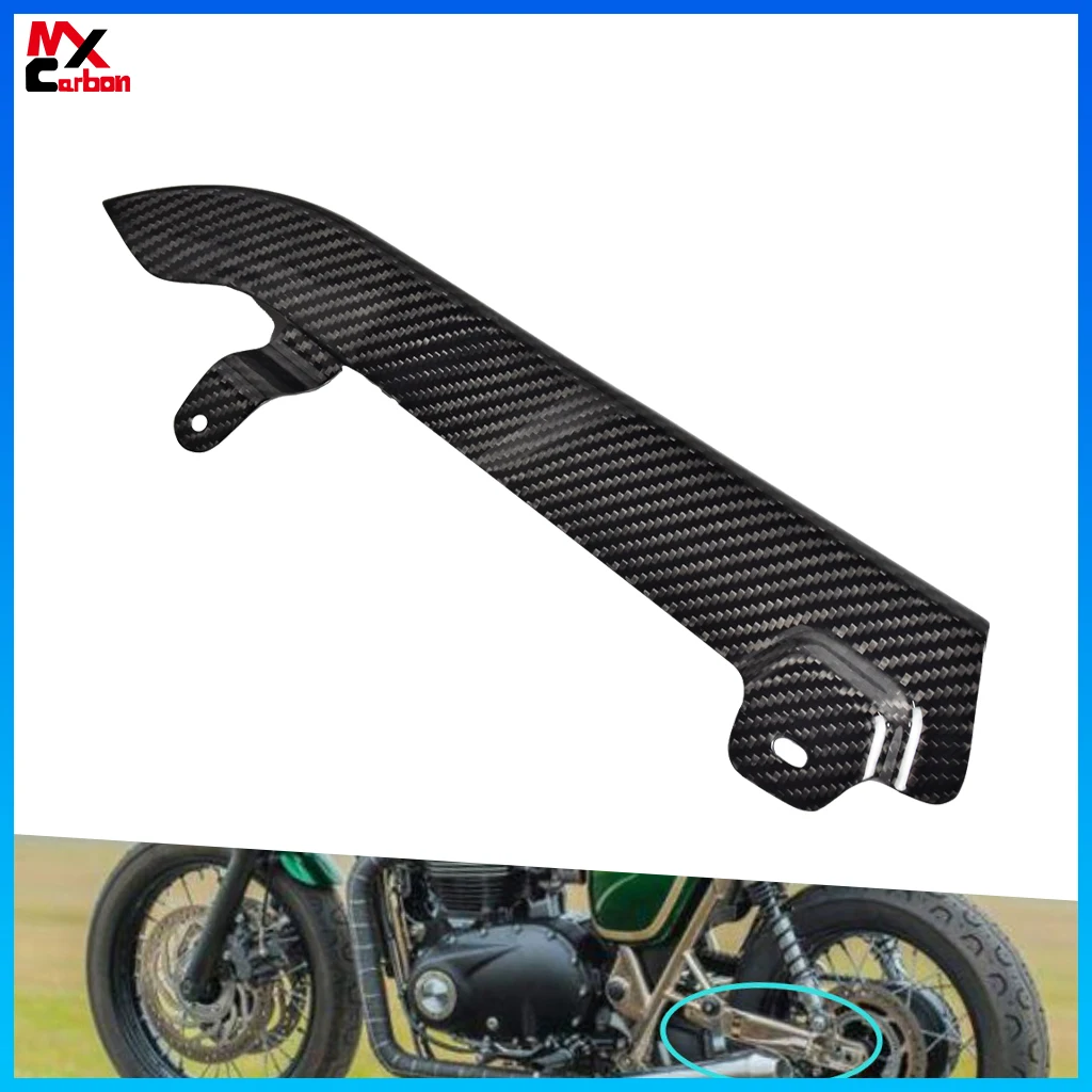 

Motorcycle Chain Cover Guard Carbon Fiber Modification Accessories For Triumph Speed Twin Thruxton 2020+