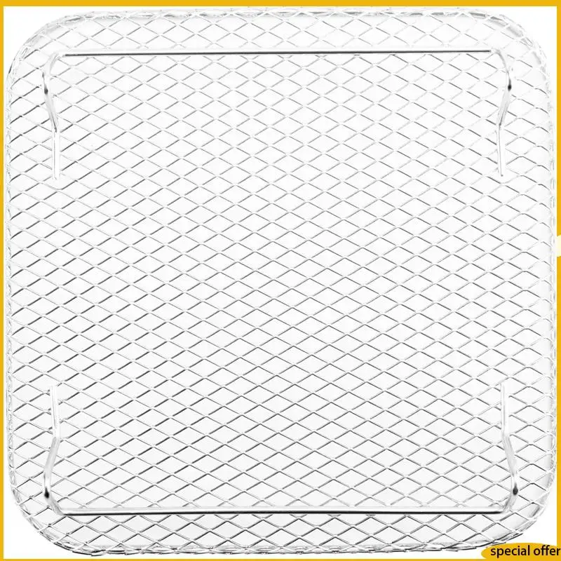 

A61I 2Pcs 8 Inch Air Fryer Rack For Instant Vortex Air Fryer,For ,For COSORI Air Fryer,Square Three Stackable Dehydrator