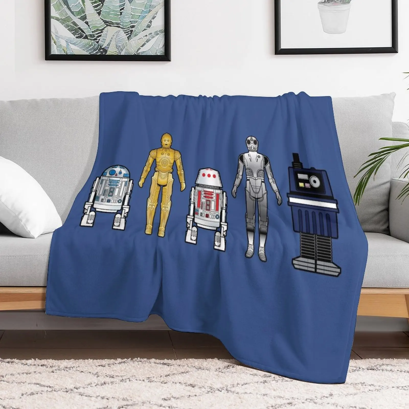 Retro Kenner action figure Robots Throw Blanket Soft Plaid Sofa Throw Blankets