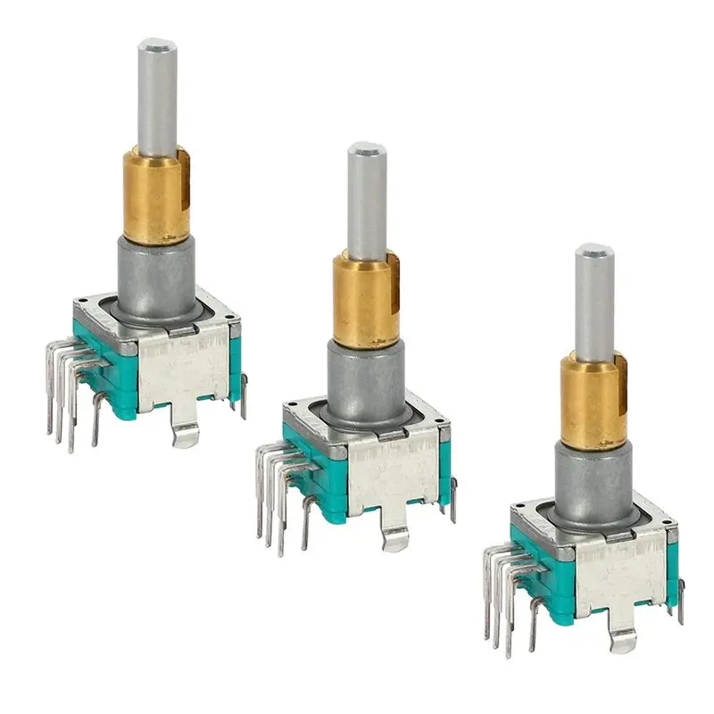 AT44-EC11EBB24C03 Dual Axis Encoder 30 Positioning Number 15 Pulse Point Handle 25Mm With Switch Metal Axis Encoder 3PCS