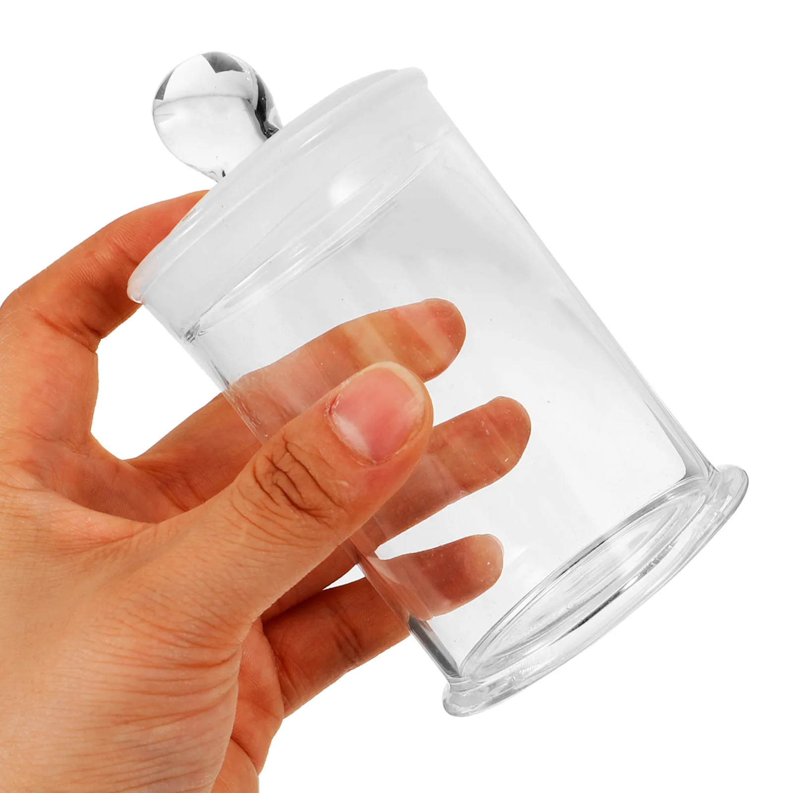 Transparent Glass Specimen Bottle Frosted Mouth Stopper Fixed Seal Clear Round Laboratory Sample Bottle Reagent Storage Vial