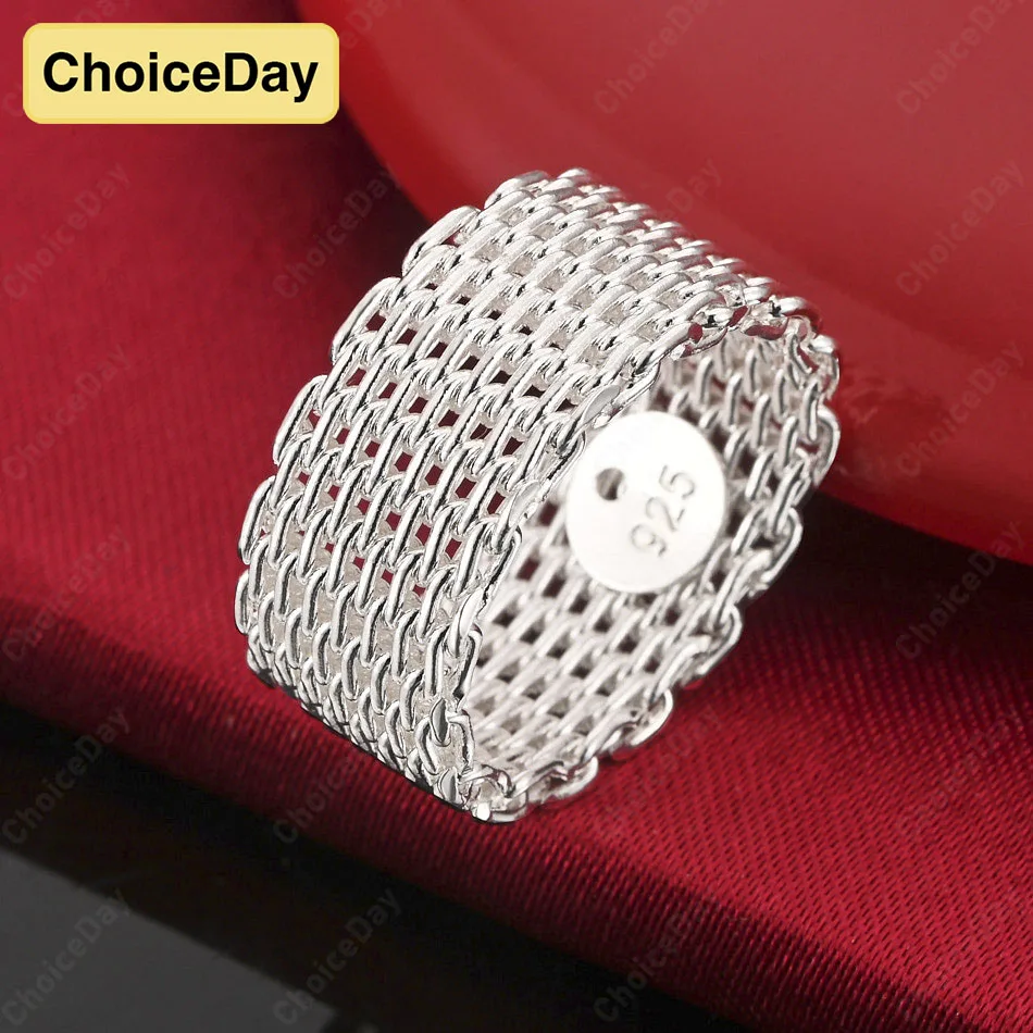 

ChoiceDay 925 Sterling Silver 6-10 Exquisite Braided Rings for Women Wedding Gift Accessories Gift Party Jewelry