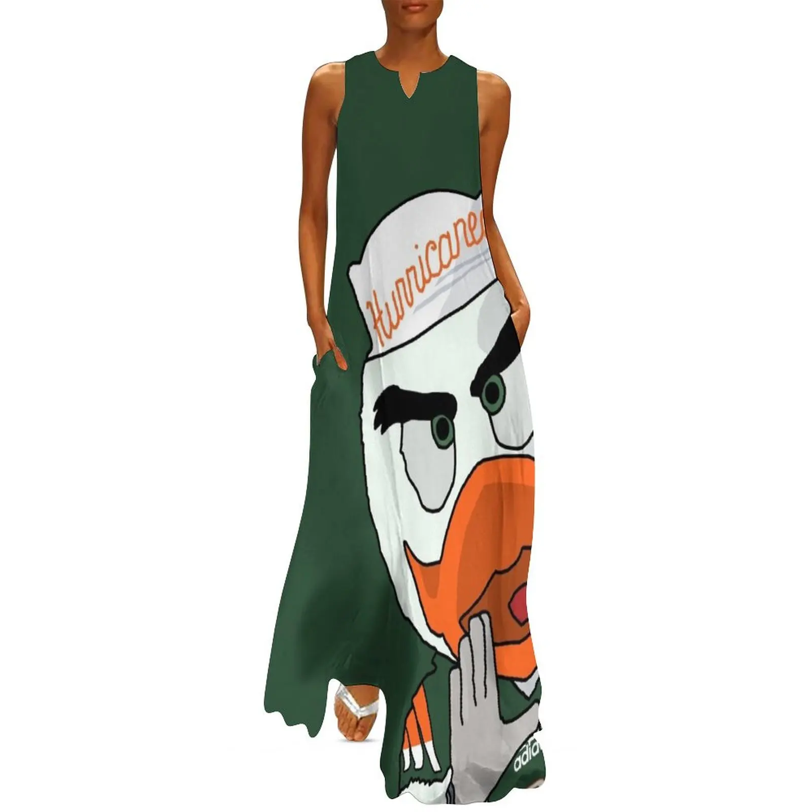 

University of Miami - Sebastian the Ibis Long Dress bandage dress dress for woman