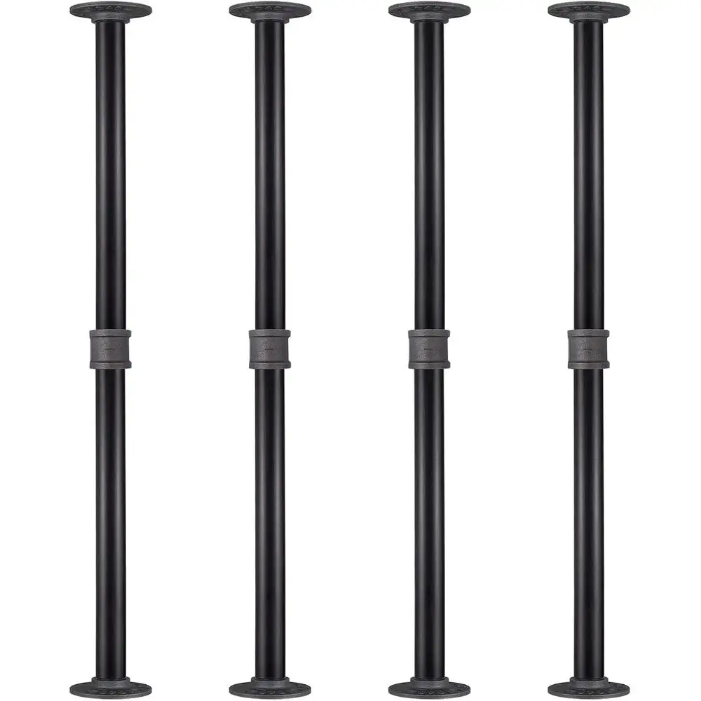 

Industrial Pipe Table Leg Set, Iron Base Legs for Coffee & End Tables, Desks, Nightstands - Vintage Table Legs Decorations