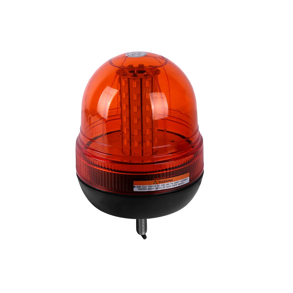 

1PCS SUN WAV Flashing Amber Beacon, 60LED Car Rotating Flexible DIN, 12V/24V Warning Light for Tractor Truck SUV Boat