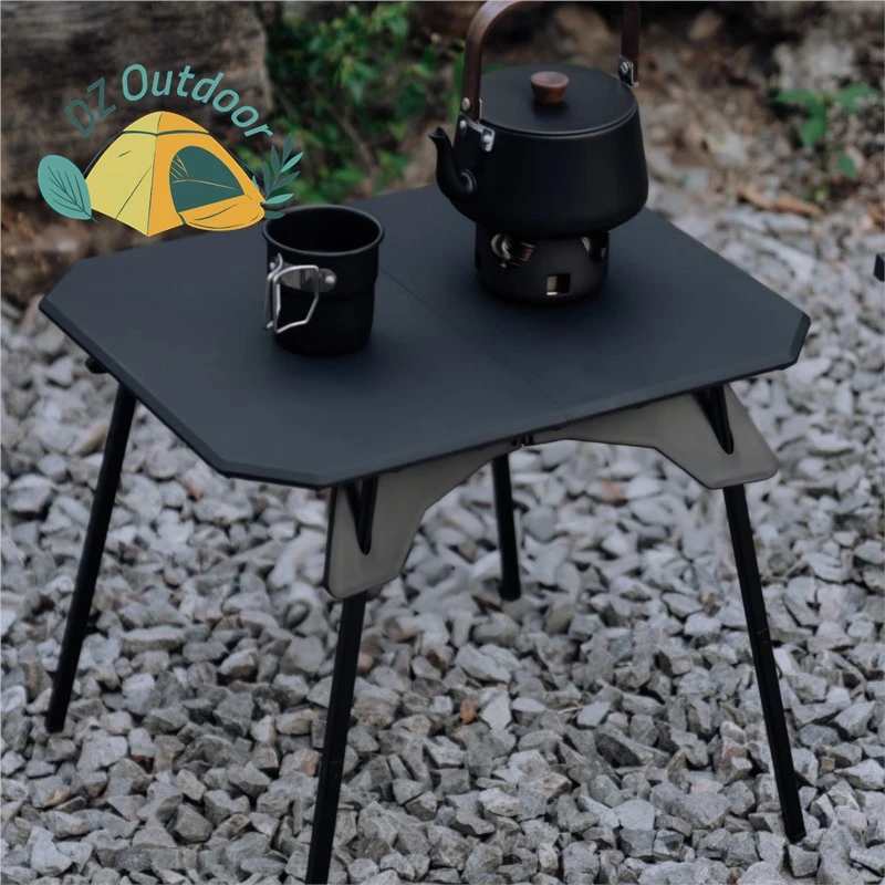 DZ Outdoor Dual-purpose Folding Table Portable Small Picnic Camping Lightweight Tent Car Mounted Motorcycle Travel Lifting Table